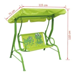 Siège Balançoire Pour Enfants Vert -Le Coin Jardin siege balancoire pour enfants vert 3666722181273 1216933