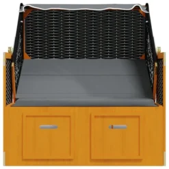 Strandkorb Avec Auvent Résine Tressée Et Bois Solide Anthracite -Le Coin Jardin strandkorb avec auvent resine tressee et bois solide anthracite 3666722119146 1366105