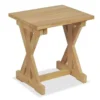 Tabouret De Jardin Teck Massif Clair Ketia - Lot De 2