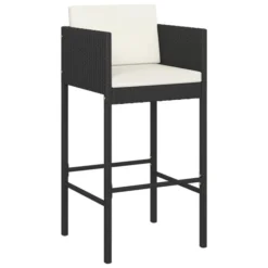 Tabourets De Bar 2 Pcs Avec Coussins Noir Résine Tressée -Le Coin Jardin tabourets de bar 2 pcs avec coussins noir resine tressee 3666722244893 1099849