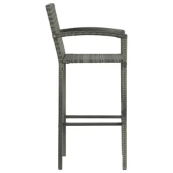 Tabourets De Bar 2 Pcs Gris Résine Tressée -Le Coin Jardin tabourets de bar 2 pcs gris resine tressee 3666722354813 943917