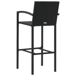 Tabourets De Bar 2 Pcs Noir Résine Tressée 12 Tabourets De Bar 2 Pcs Noir Résine Tressée -Le Coin Jardin tabourets de bar 2 pcs noir resine tressee 3666722354820 943910