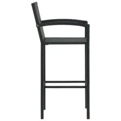 Tabourets De Bar 4 Pcs Noir Résine Tressée -Le Coin Jardin tabourets de bar 4 pcs noir resine tressee 3666722354790 943933