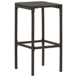 Tabourets De Bar Avec Coussins 3 Pcs Marron Résine Tressée -Le Coin Jardin tabourets de bar avec coussins 3 pcs marron resine tressee 3666722354912 943836