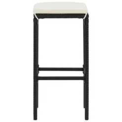 Tabourets De Bar Avec Coussins 4 Pcs Noir Résine Tressée -Le Coin Jardin tabourets de bar avec coussins 4 pcs noir resine tressee 3666722354875 943870