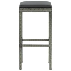Tabourets De Bar Avec Coussins 6 Pcs Gris Résine Tressée -Le Coin Jardin tabourets de bar avec coussins 6 pcs gris resine tressee 3666722413534 847402