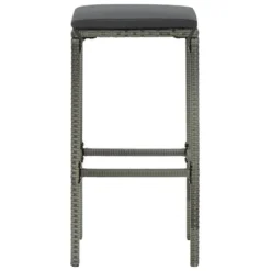 Tabourets De Bar Avec Coussins 6 Pcs Gris Résine Tressée -Le Coin Jardin tabourets de bar avec coussins 6 pcs gris resine tressee 3666722413534 847403