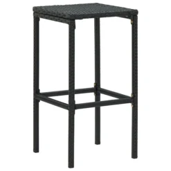 Tabourets De Bar Avec Coussins 6 Pcs Noir Résine Tressée -Le Coin Jardin tabourets de bar avec coussins 6 pcs noir resine tressee 3666722354844 943892