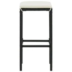 Tabourets De Bar Avec Coussins 6 Pcs Noir Résine Tressée -Le Coin Jardin tabourets de bar avec coussins 6 pcs noir resine tressee 3666722354844 943894