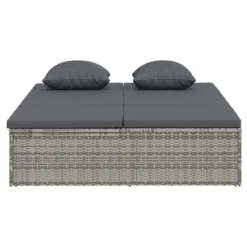 Transat Convertible Avec Coussin Résine Tressée Gris Foncé -Le Coin Jardin transat convertible avec coussin resine tressee gris fonce 3666722124782 1345164