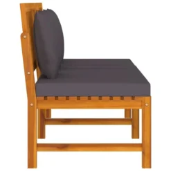 VidaxL Lit De Jour Avec Coussin Gris 200x60x75 Cm Bois D'acacia Solide -Le Coin Jardin vidaxl lit de jour avec coussin gris 200x60x75 cm bois d acacia solide 3666722922715 1512414